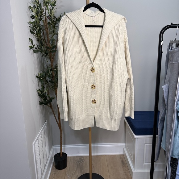 Free People Swim Too Deep Cream Women's Cardigan NWT - Picture 3 of 9